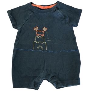 🍁2/$7🍁BABY GAP Navy Crab King of the Castle Romper